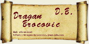 Dragan Broćović vizit kartica
